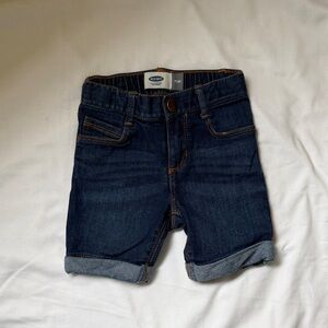 Old Navy Navy Rolled-Cuff Denim Shorts for Kids 2T